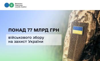 Понад 77 млрд грн на захист України: надходження військового збору зросли на чверть